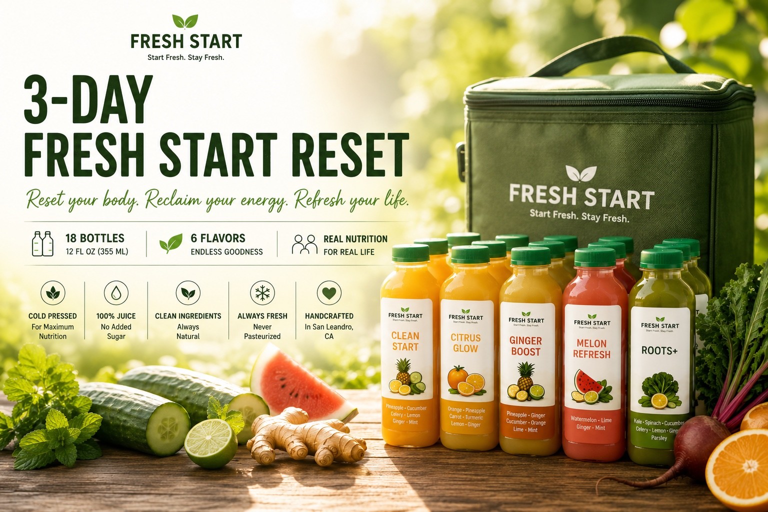 3-Day Freshstart Reset, 18 bottles